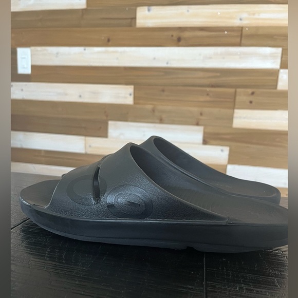 Oofos Sandals Recovery Slide Comfort Cushy Black Matte Men's 13/Women's 15/EU 46 - Picture 4 of 7